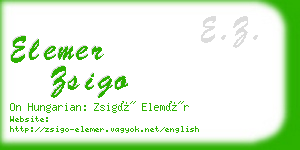 elemer zsigo business card